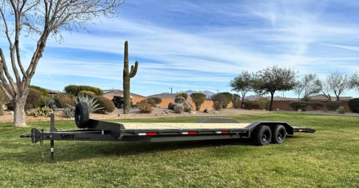 28-foot VAR dovetail trailer for UTV rental in Goodyear, AZ – 10,000 lb capacity